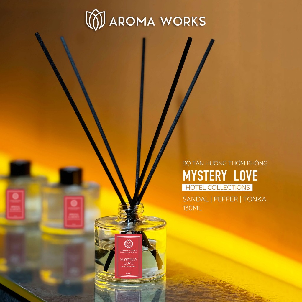 Tinh Dầu Tán Hương Que Mây Aroma Works Reed Diffuser - Hotel Collections 130ml
