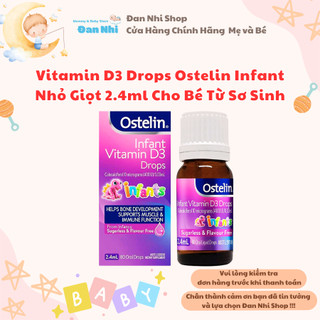 Vitamin D3 Drops Ostelin Infant Dạng Nhỏ Giọt 2.4ml Date 2024 Cho Bé Sơ Sinh