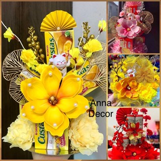 Set Phụ Kiện Trang Trí Tháp Bánh, Tháp Nước Hoa Mộc Lan, Rẻ Quạt- Tự Làm Trưng Ban Thờ Ban Thần Tài