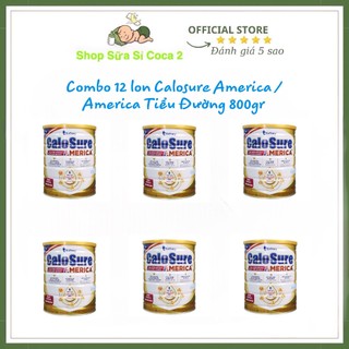 Combo 12 lon Sữa bột Vitadairy Calosure America - America Tiểu Đường 800gr date 2025 đầy đủ mã QR tích xu 5%