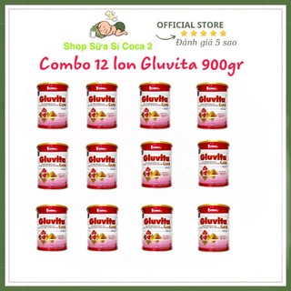 Combo 12 lon Sữa bột Vitadairy Gluvita dành cho người tiểu đường 900gr date 2025 đầy đủ mã QR
