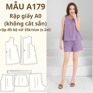 Rập giấy a0 đồ bộ nữ a179