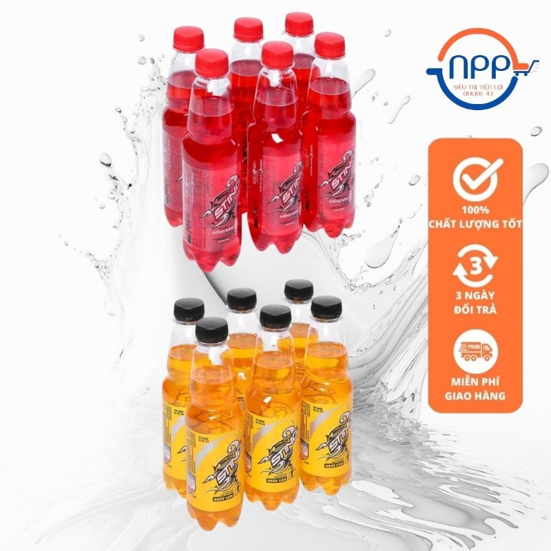 [1 lốc] Nước tăng lực Sting vàng/dâu chai 330ml