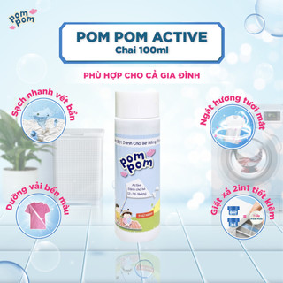  Nước Giặt Xả 2in1 PomPom Active Làm Sạch Vết Bẩn Từ Thức Ăn, Dầu Mỡ, Lưu Hương Tươi Mát Dài Lâ