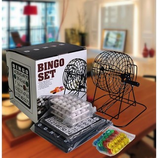 Đồ chơi lồng sắt cầu quay số bingo loto 75 số lớn