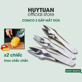 Combo 2 dụng cụ gắp mắt dứa bằng inox bạc chắc chắn dày đa năng dùng trong nhà bếp không dỉ dễ vệ sinh