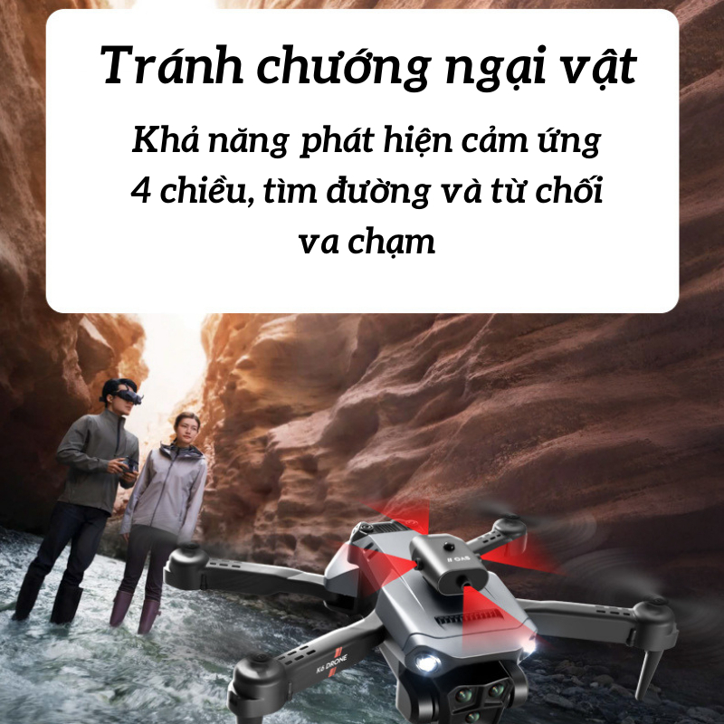 Flycam Mini K6 Max Drone Pro Máy Bay Điều Khiển Từ Xa Camera 3 Chiều Góc Rộng Nhào Lộn 360 Độ Bảo Hành 12 Tháng GAGAY | BigBuy360 - bigbuy360.vn