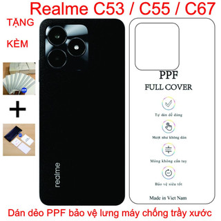 Miếng dán PPF lưng dành cho Realme C53 / C55 / C67, Bảo vệ máy chống trầy xước toàn diện