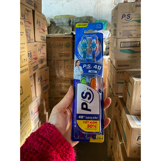 Bàn chải đánh răng ps 4d cao cấp bộ 2 cây