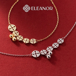 Lắc chân nữ titan Eleanor Accessories mắt xích hình kim tiền phối bi tròn phụ kiện trang sức 3355