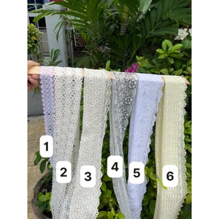Ren chỉ cotton ren mong trang trí bảng to 2.5-> 5cm sử dụng trang trí trên áo váy ….