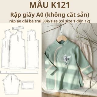 Rập giấy a0 k121 áo dài bé trai