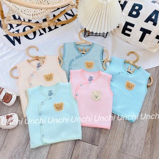 Áo Gile Unchi nỉ trần bông cho bé size 3~6kg