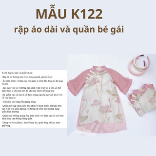 RẬP GIẤY A0 ÁO DÀI BÉ GÁI K122