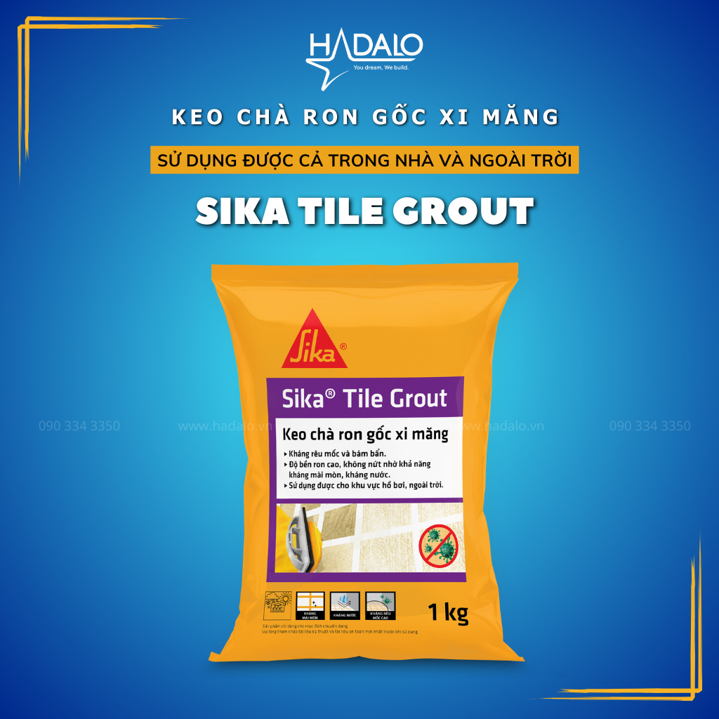 Sika Trám Khe Nứt - Combo Sikadur 20 Crack Seal (160ml) và keo chà ron Sika Tile Grout (1kg)