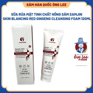 Sữa Rửa Mặt Tinh Chất Hồng Sâm Samjin Skin Blancing Red Ginseng Cleansing Foam 120ml