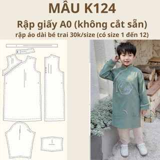 Rập giấy a0 k124 áo dài bé trai