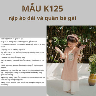 RẬP GIẤY A0 ÁO DÀI VÀ QUẦN BÉ GÁI K125