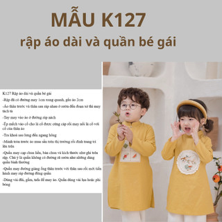 RẬP GIẤY A0 ÁO DÀI BÉ GÁI KÈM QUẦN K127