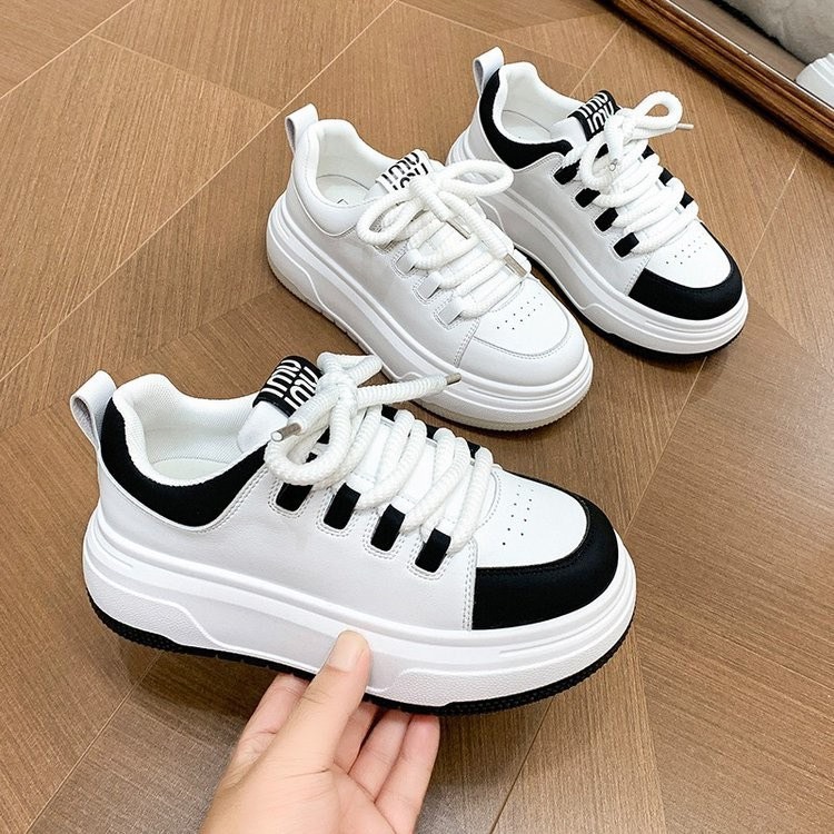 Giày Thể Thao Miu Miu Dây Soắn - Giày Đế Độn 5 Phân Tập Gym, Du Lịch, Chạy Bộ Cao Cấp M0819