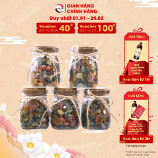 Hũ đá Thanh Tẩy - Đá Năng Lượng Phong Thuỷ, đá vụn tự nhiên - Phong Thủy Tam Nguyên - Kích hoạt phong thuỷ may mắn