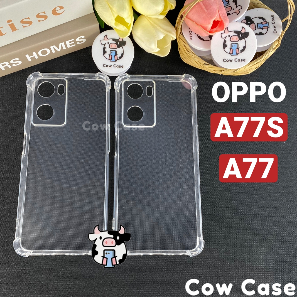 Ốp lưng Oppo A77s, A77 chống sốc silicon dẻo trong Cowcase | Vỏ điện thoại Oppo bảo vệ camera toàn diện TRON