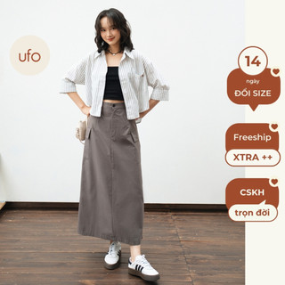 Chân váy cargo túi hộp vải gió nhăn Pocket Skirt - by ufo.thebasic