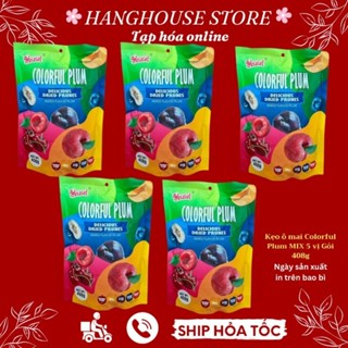 combo 5 gói Ô mai xí muội mix nhiều loại trái cây Plum Weisiel 408g (omai ngon: cherry, việt quất, mơ, mận vàng, mậ