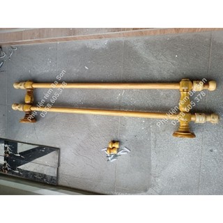 Thanh treo rèm gỗ thông 2 lớp , đầy đủ phụ kiện , kèm ốc vít, núm cột