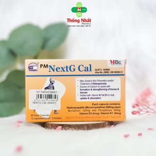 Viên uống NextGCal canxi hữu cơ cho người lớn và trẻ em PM NextG Cal hộp 60 viên