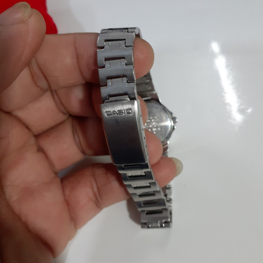 Đồng hồ nữ Casio chính hãng Mặt hồng dây thép 2 hand si Nhật