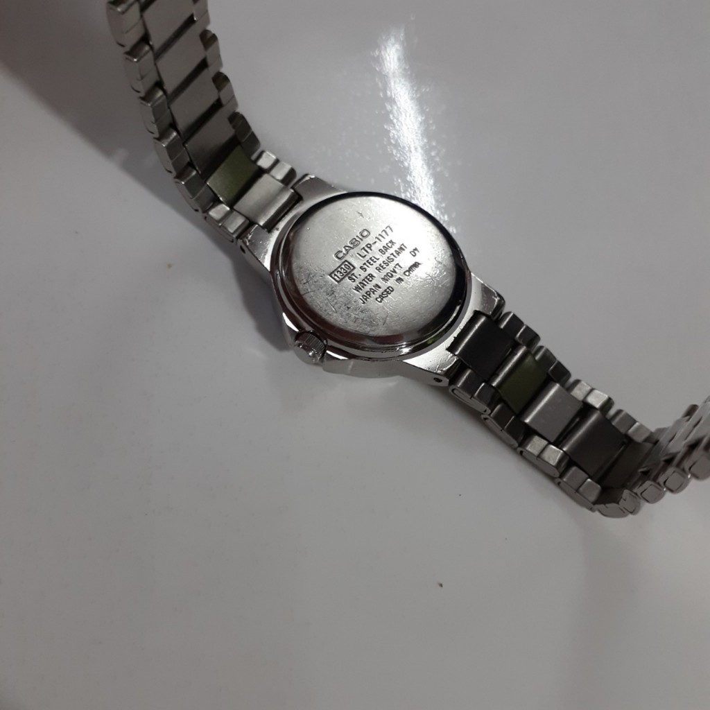 Đồng hồ nữ Casio chính hãng Mặt hồng dây thép 2 hand si Nhật