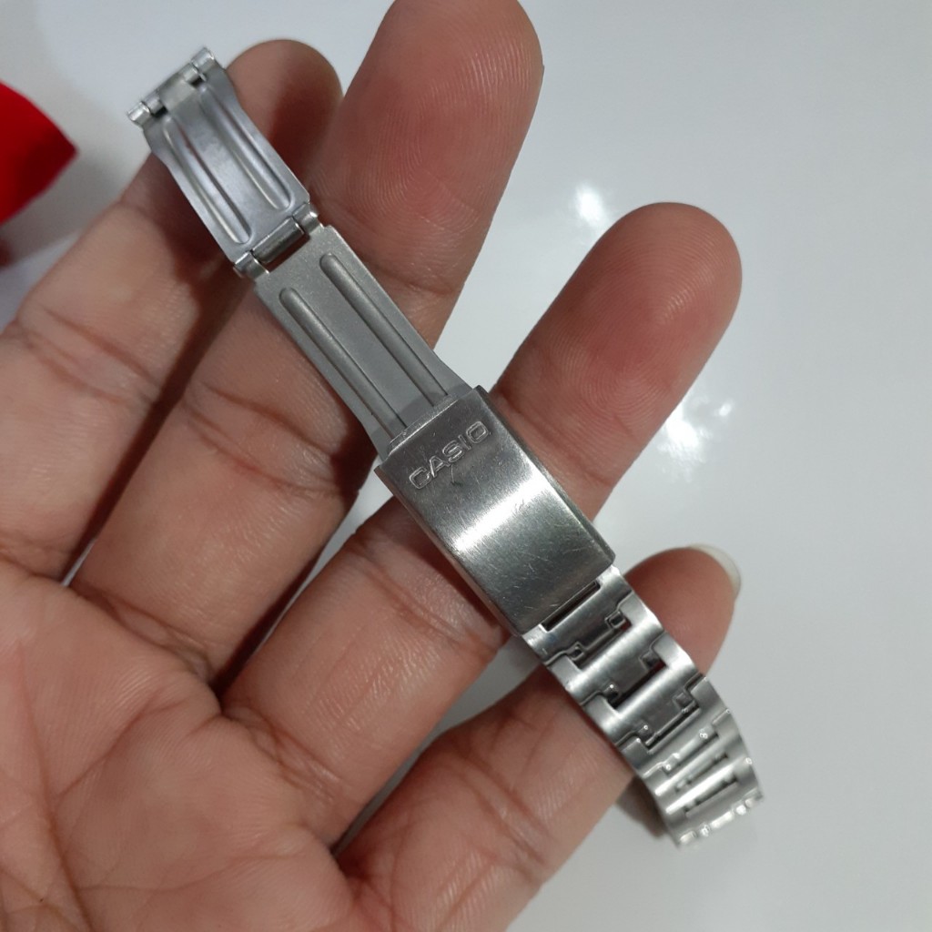 Đồng hồ nữ Casio chính hãng Mặt hồng dây thép 2 hand si Nhật