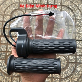 Tay ga cao su xe đạp điện - tay ga đen xe điện