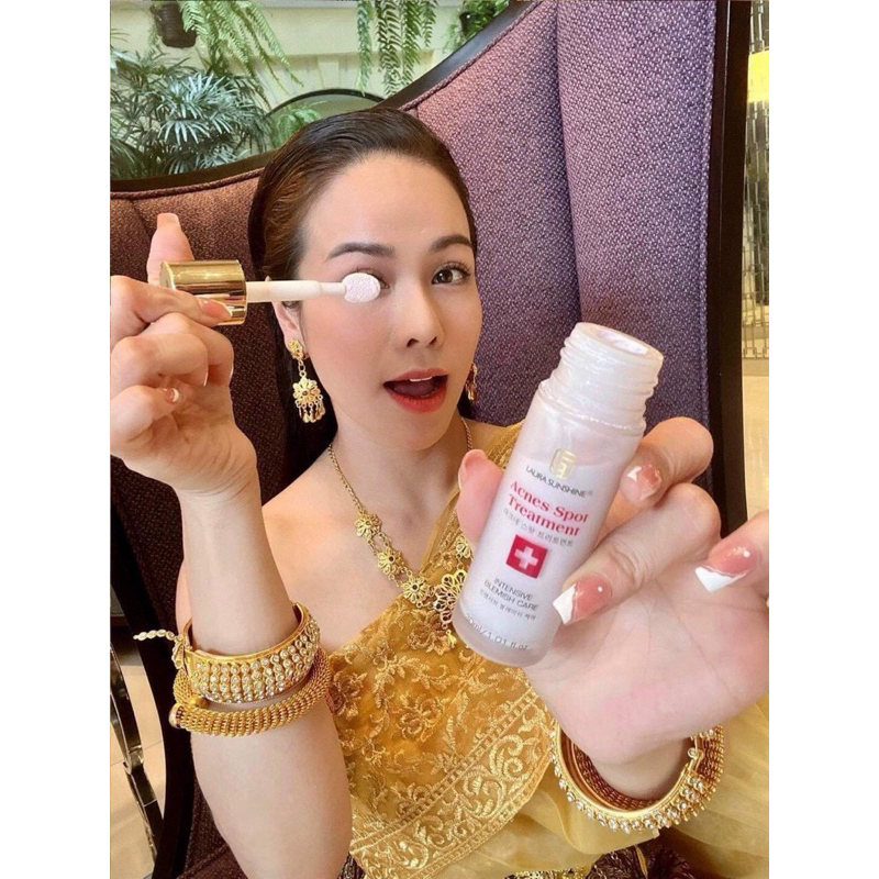 [ Tặng kèm 3 gói Cà Phê ] Kem trị mụn Laura Sunshine Nhật Kim Anh- ACNES SPOT TREATMENT