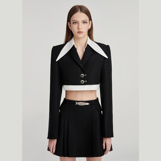 DEAR JOSÉ - Áo kiểu blazer SATURN vải chino đen