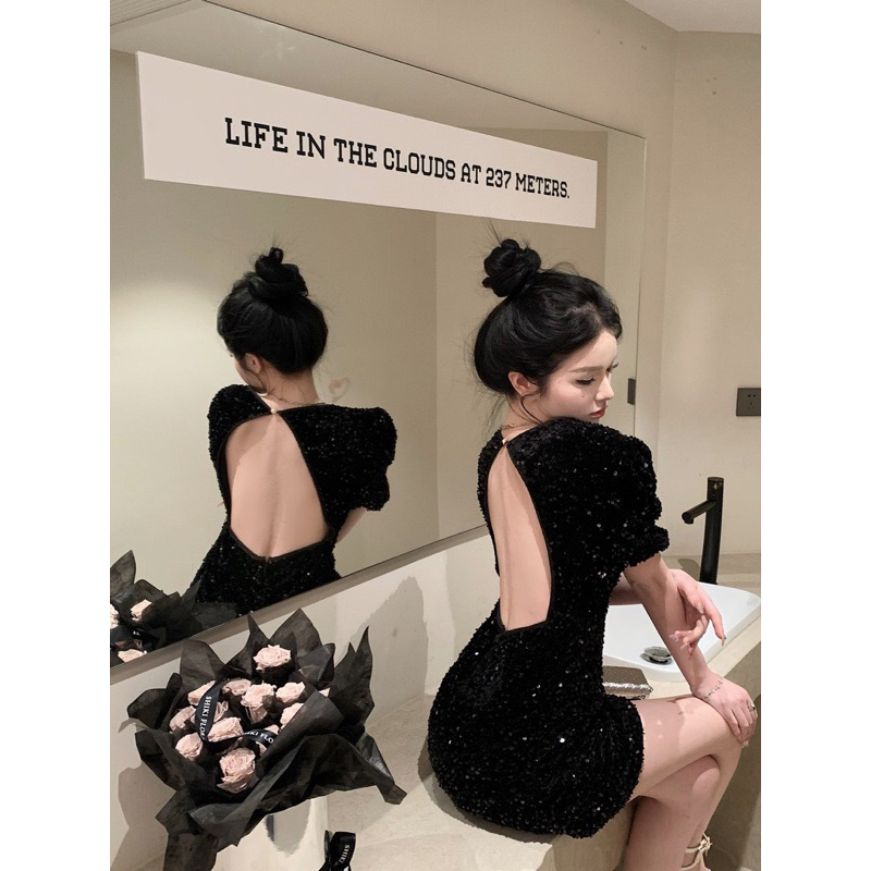 ❤ĐẦM KIM SA KHOÉT LƯNG🖤
