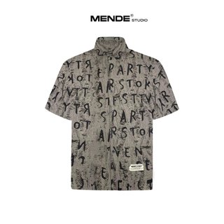 Alphabet Shirt - Áo sơ mi nam tay ngắn Mende