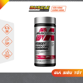 Muscletech Hydroxycut Hardcore Super Elite 120 Viên Nhộng Hỗ Trợ Chuyển Hóa Mỡ Thừa, Tăng Tập Trung Và Tỉnh Táo
