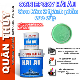 Sơn kẽm chuyên dụng EPOXY HẢI ÂU - Đủ màu ( Bộ 1L, 2 lon gồm 800ml sơn và 200ml keo)