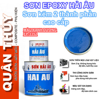 Sơn kẽm chuyên dụng EPOXY HẢI ÂU - Đủ màu ( Bộ 1L, 2 lon gồm 800ml sơn và 200ml keo)