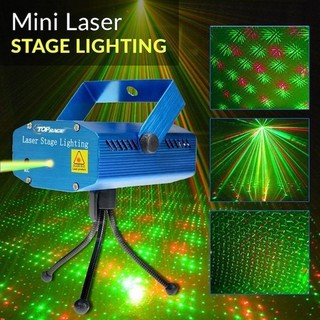 Đèn chiếu laser cảm biến âm thanh, cảm ứng theo nhạc, sân khấu, quày bar.