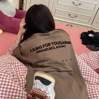 Focus local brand vintage màu nâu thư áo thun kiểu nữ bigsize cổ tròn unisex tee ulzzang 100%cotton