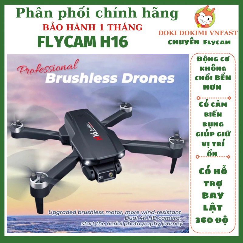 Flycam H16 động cơ không chổi than bền - giá rẻ nhất quả đất - Bh1T