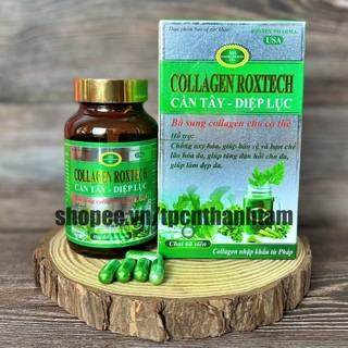 Viên uống COLLAGEN DIỆP LỤC CẦN TÂY hỗ trợ làm đẹp da, trắng sáng da, giảm cân – Hộp 60 viên