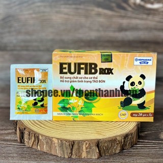 Gói men vi sinh EUFIB ROX bổ sung chất xơ cho cơ thể, giảm tình trạng táo bón - Hộp 20 gói x 3g