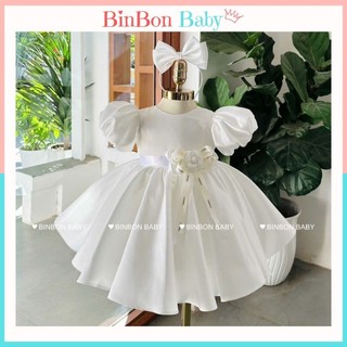 Váy công chúa cho bé BinBon Baby, đầm công chúa tay bồng ánh sao cho bé gái