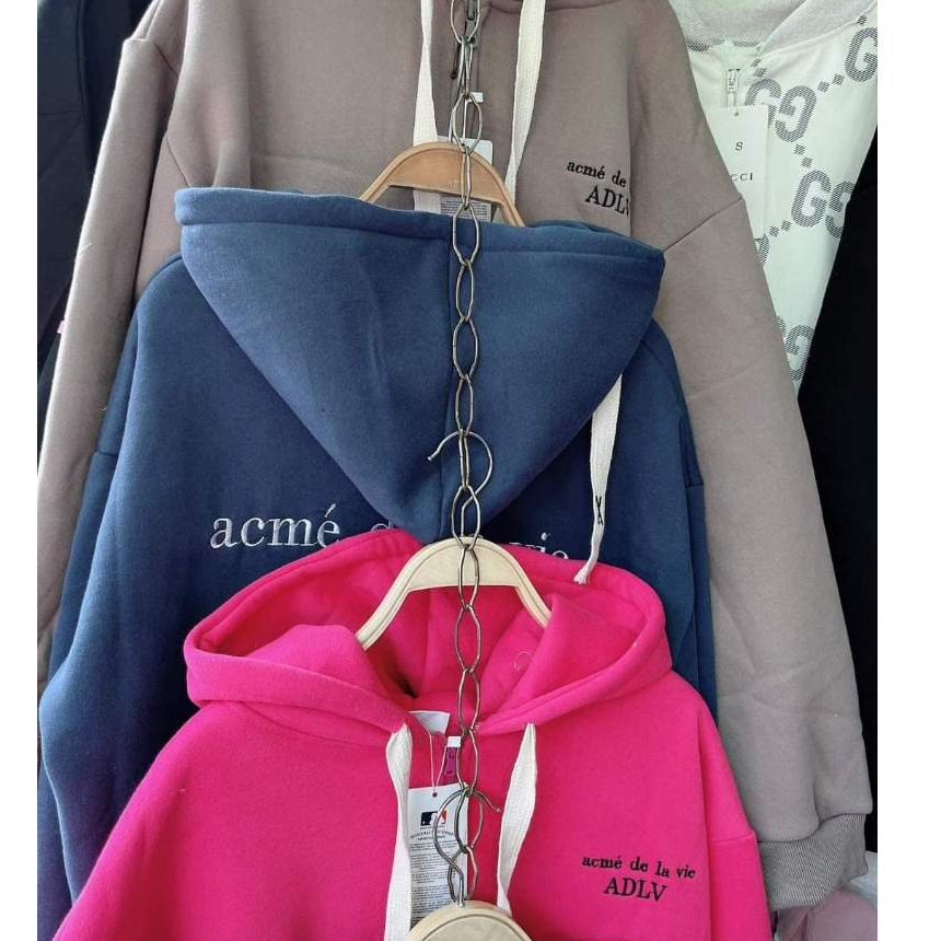 Áo khoác nỉ nữ hoodie form rộng cute hàn quốc in chữ NỈ MÉC CaMa Store M1241