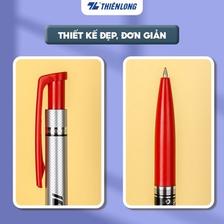 Combo 5/10/20 Bút Bi Thiên Long FO-024 0.7mm | Mực Xanh/Đỏ/Đen, Ngòi 0.7MM, Viết Êm Trơn