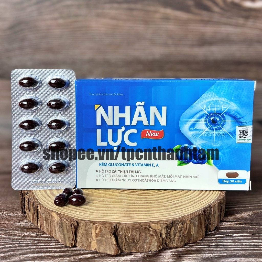 Viên uống bổ mắt Nhãn Lực bổ sung lutein, cao việt quất cải thiện thị lực, giảm mỏi mắt, khô mắt, mờ mắt - Hộp 30 viên